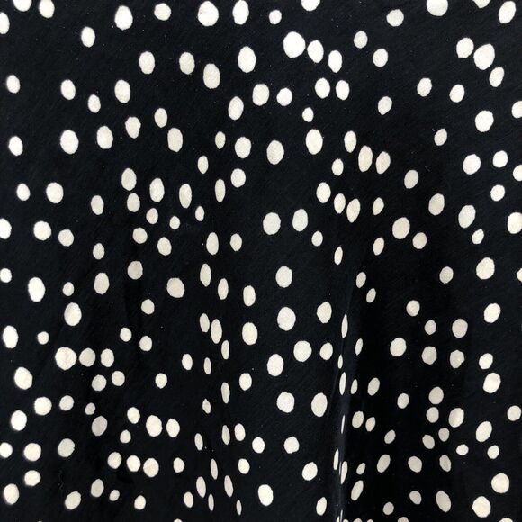 Forever 21 Sz M Black Hi Lo Skirt Polka Dots Lined Silky Lightweight Juniors - Picture 5 of 8